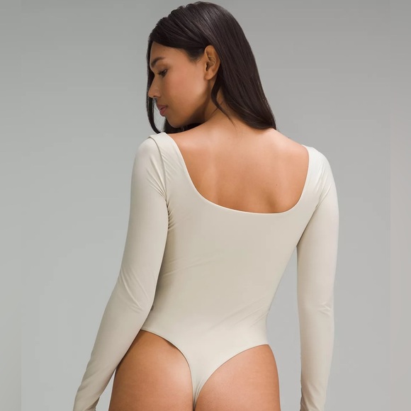 NWT Lululemon Wundermost Ultra-Soft Nulu Square Neck Bodysuit In Mojave … - Picture 2 of 9